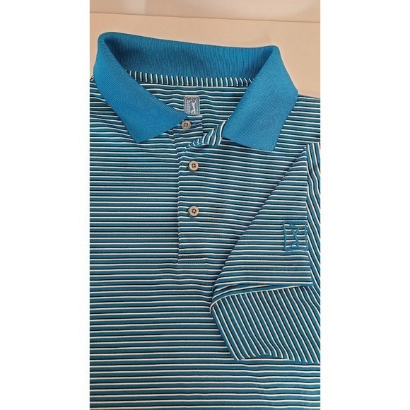 PGA Tour Polo Striped Shirt Size XL/XG/TG‎ - Picture 5 of 5